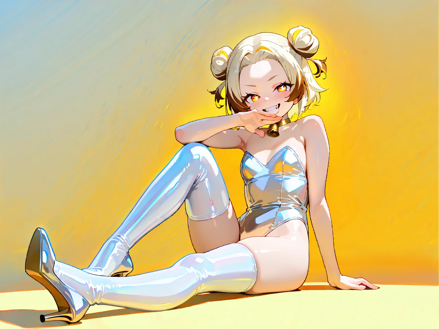 ​(risograph) ts_barbie, tetas grandes, piernas abiertas, Cum en el cuerpo, cuerpo completo, sequin sheer crop-top, cleavage, blonde hair, twintails, navel, cutout, visible bellybutton, at a beach, realistic background