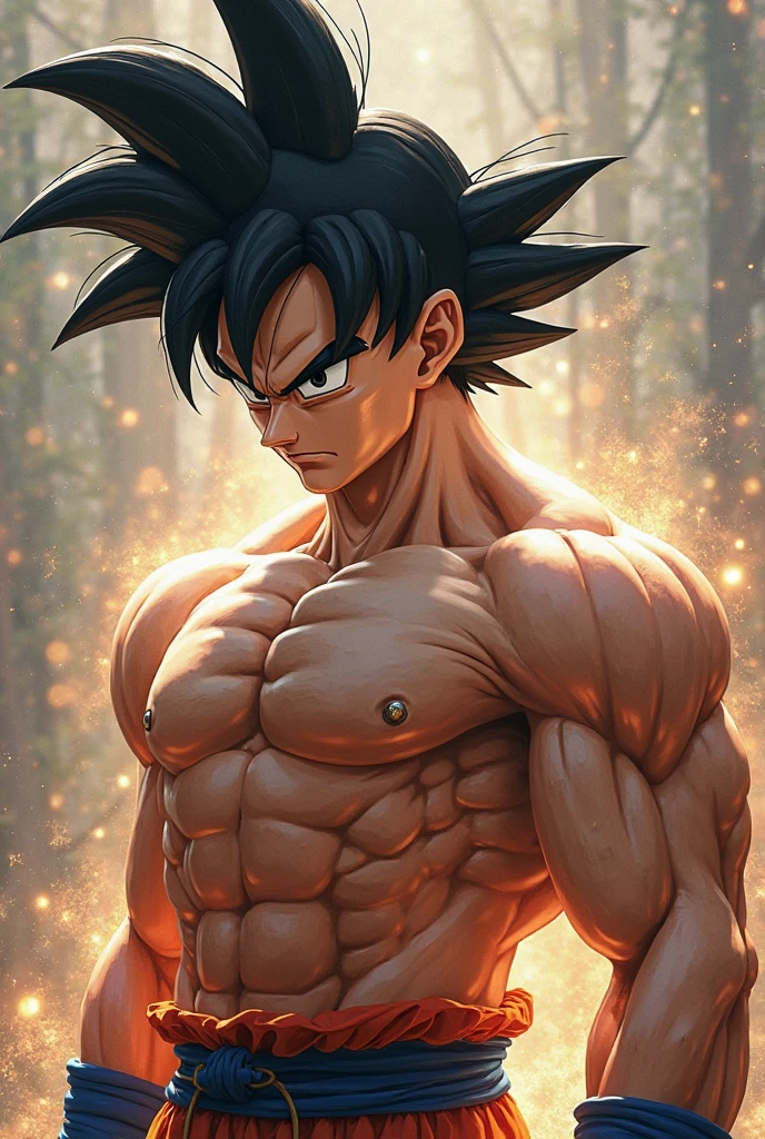 Goku transforms into Oozaru, in dragon ball anime, masterpiece, best quality, realistic,(real skin:1.5),real skin soft light
