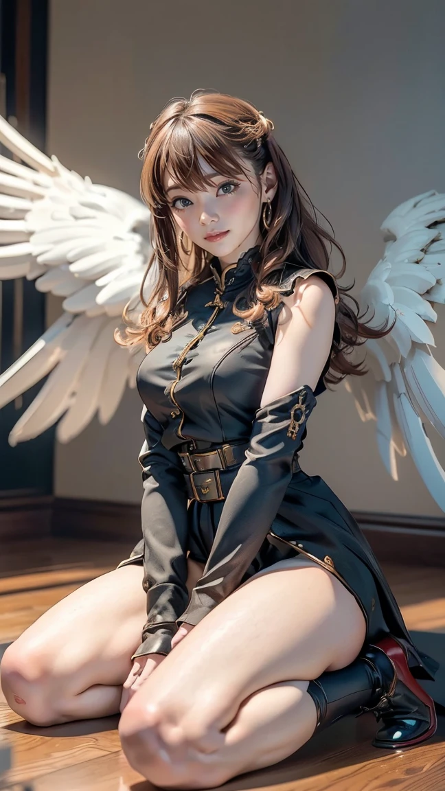 (high resolution,masterpiece,best quality,extremely detailed CG, anime, official art:1.4), realistic, photo, amazing fine details, all intricate, gloss and shiny,awesome many layers, 8k wall paper, 3d, sketch, kawaii, illustration,( solo:1.4), perfect female proportion,villainess, (fusion of dark brown cockroach and lady:1.4), (brown cockroach form lady:1.2), (brown cockroach lady:1.2), (fusion:1.2), (solo:1.4), (evil smile:1.2), muscular, abs, (cockroach brown exoskeleton bio insect suit:1.4), (cockroach brown exoskeleton bio insect armor:1.2), (brown transparency cockroach wing:1.4), (brown cockroach antennae:1.3),