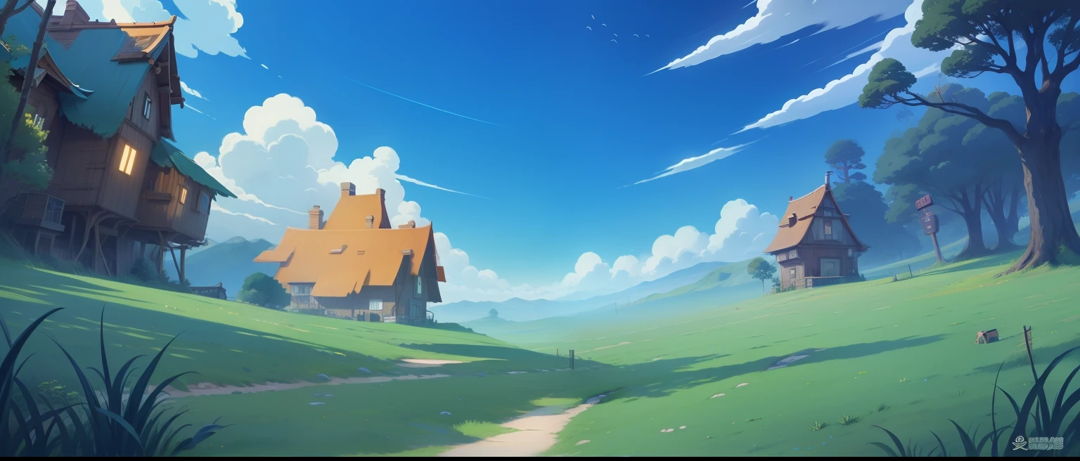 Ghibli style,Simple,game scene