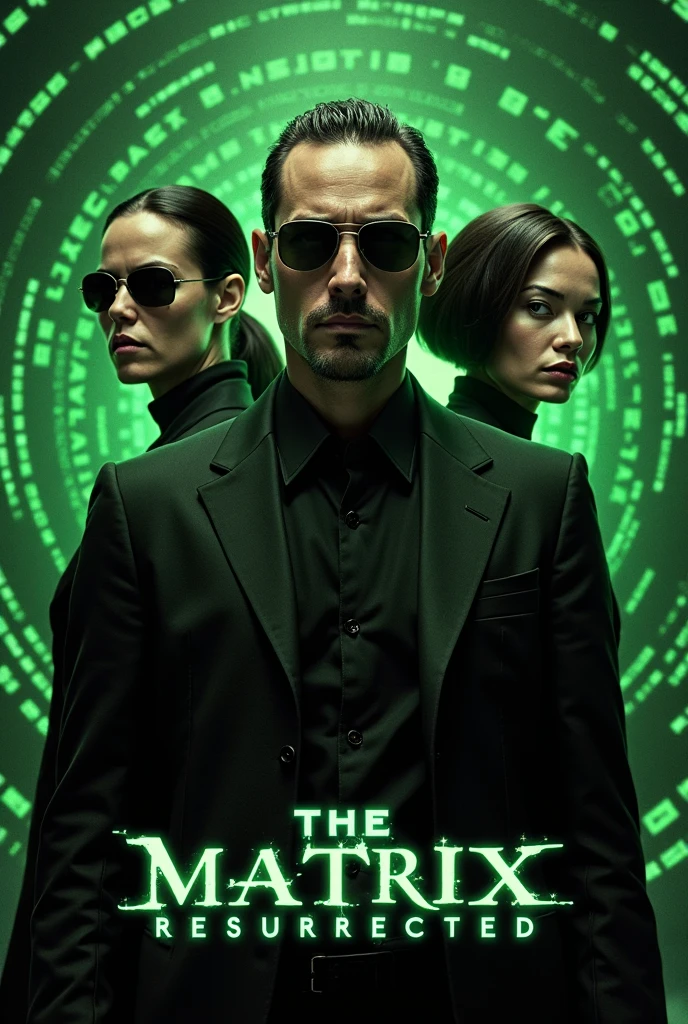 I need an image and their names of three characters who contributed to the matrices