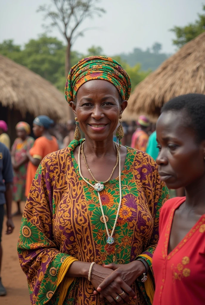 photo of a woman, Kenyan, head tilted with a smile, nurse