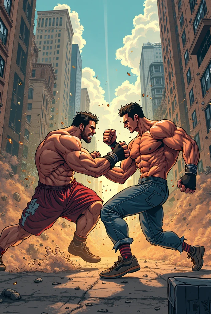 Show me an anime man beating up a real man