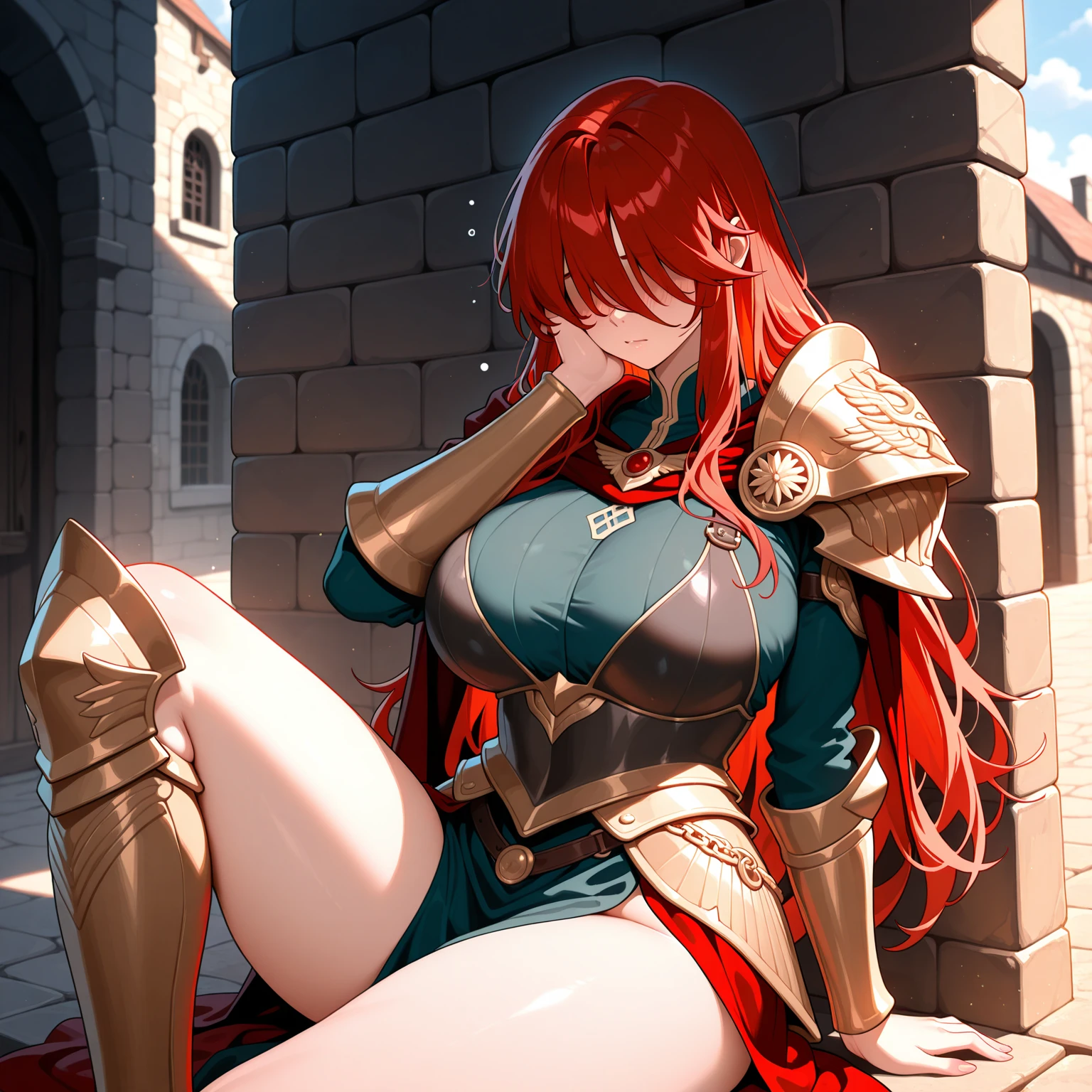 pecorine, pecorine, blue eyes, hair ornament, long hair, orange hair, tiara, braid, hair braid, BREAK arm belt, armor, ascot, blue socks, boots, dress, gloves, hair ornament, open clothes, open dress, pauldrons, pleated skirt, puffy short sleeves, puffy sleeves, red ascot, red skirt, short sleeves, shoulder armor, single pauldron, skirt, socks, white dress, white footwear, white gloves, BREAK looking at viewer, full body, BREAK outdoors,

BREAK (masterpiece:1.2), best quality, high resolution, unity 8k wallpaper, (illustration:0.8), (beautiful detailed eyes:1.6), extremely detailed face, perfect lighting, extremely detailed CG, (perfect hands, perfect ???????),