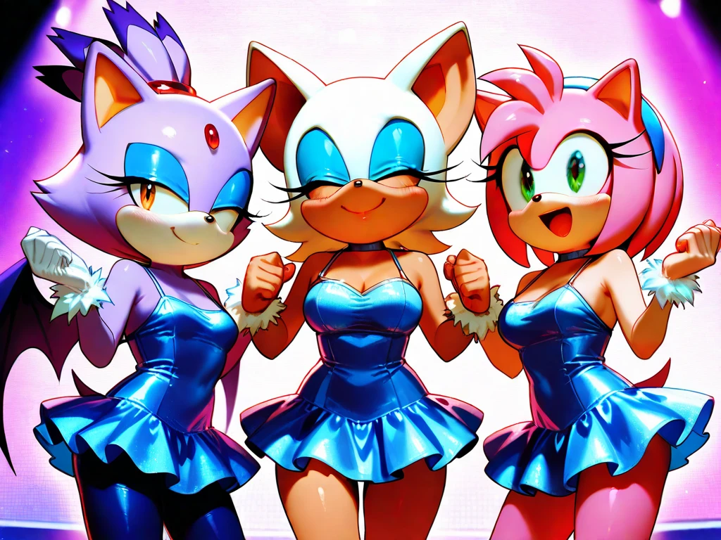 Rouge fight sword and laughs Black bodystocking . Sonic