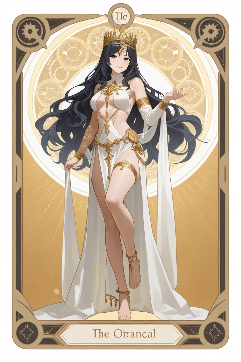 full body A slender dark elf, her skin reflects a bluish tone, her long “black hair” like the night runs down her back, the well-defined bangs highlight her crystal blue eyes, which reflect the purity of her gauze. On the slightly pink cheeks, the plump lips of a large magic stick toned in a light orange tone stand out.