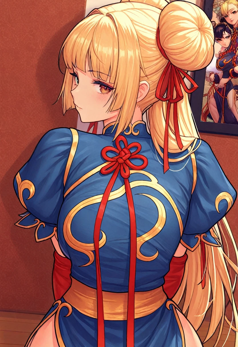super fine illustration,vibrant colors, masterpiece, sharp focus, best quality, depth of field, cinematic lighting,ultra detailed,1girl,girl dancing on a bed in red shirt with tattoos on arms and back, 1girl, solo, navel piercing, tattoo, black hair, long hairEiko Tsukimi, blue eyes, braid, twin braid,(((blonde hair))),baseball cap