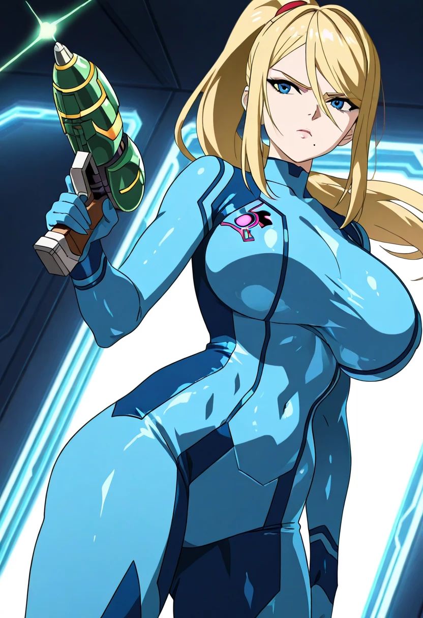 sesy woman huge tits samus amran suit abs photo realstic big legs gaint small room