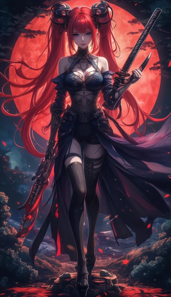 (extremely detailed CG 8k wallpaper unit, masterpiece, best quality, ultra-detailed), (better lighting, better shadow, an extremely delicate and beautiful), floating, magician, red eyes, black hair, black gothic dress,full body,sexy moonlit night, ethereal, charming, dark and mysterious environment