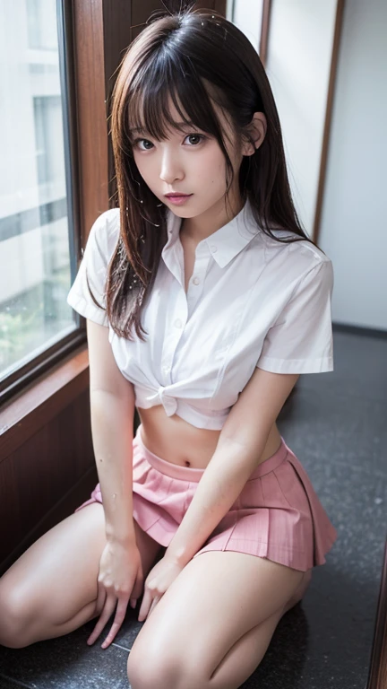 a blond, Twin-tailed, Blonde hair, Schoolgirl , japanese gal, 18year old、crotch open, Smiling, A smile、Spreading your legs, Slimed, Lying down, Squatting, Panties are visible,4K, top-quality, hight resolution:1.1),Draw so that the crotch cloth of the white underwear is visible., Skirt flipping, a short skirt, Burberry Check Skirt, Panties visible through the skirt, ace fabric underwear, Small underwear, Brown Loafa、Black shoes、high school student uniform、japanese sailor suits、Transparency of bra、Clothes are see-through、panties on、white blouse ribbon、Panties in full view、The clothes are fluffy, My blouse button came off, Showing off white panties, Cleavage visible from the blouse, Classroom, Infirmary, a bed , tiny chest、transparent、Panties look good, Underwear with a small area,Angle from your feet, Angle from below, Angle looking up from below, Micro lingerie Micro bikini White cotton fabric underwear Showing off your crotch White cotton fabric underwear,Bare legged、Clean feet、