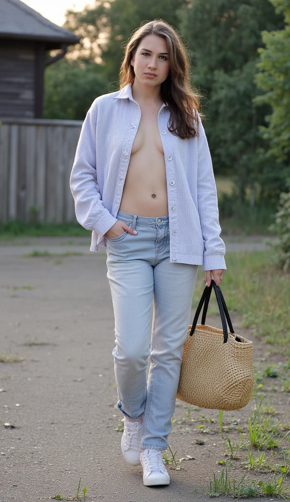 Make Sadie sink, full body photo, wearing a light blue shirt, no bra underneath the clothes, softly transparent t-shirt showing the transparency of the nipple, earrings, bracelet and necklace, discreet, gold necklace (first person, Sadie Sink, very thin, discreetly ,seductive eyes, Very blue eyes, delicate and fragile body, ultra realistic, with wrinkles and expression lines, smiling, big smile, small dimples, strangers thick, small breasts, she must be walking in the mall, with masterpiece quality in ultra-detail, 16k header )" - > "(first person:1.5, Sadie Sink:1.5, ultra-realistic:1.5, Wrinkles:1.5, expression lines: 1.5, very bright colored hair:2.0, red and shiny, master piece, Ultra-detail, 16k header)"