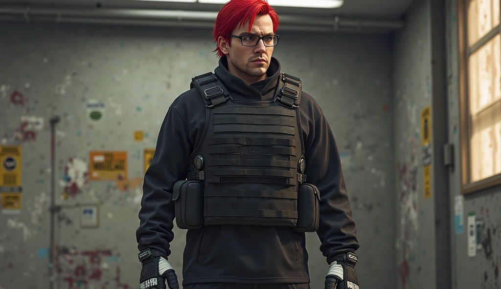 there are many people standing together in a group wearing black, cyberpunk street goon, male character, mechanic punk outfit, highly detailed character, cinematic full character, wearing a bandana and chain, gta character, m full character, high detail iconic character, realistic