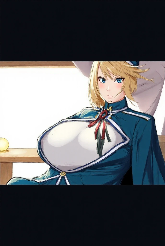 (Highest quality:1.2),(masterpiece:1.2),(masterpiece:1.2),(Perfect body:1.2),(Very large breasts:1.4),(ejaculation:1.2)、 Nipples come out、Eri Ayase、blue eyes、Blonde、Beautiful girl、Erotic clothing、Erotic look、Dimly lit bedroom、8k、Sit down and spread your legs、Touching the vagina、Shiny skin