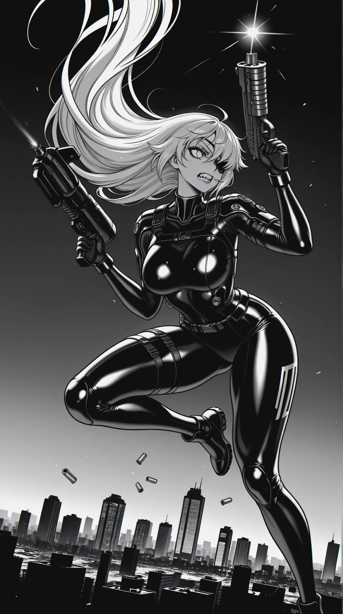a drawing of a woman with a gun in her hand, david finch, black canary, inspired by Mike Deodato, chris bachalo comic art, as illustrated in top cow comics, mike deodato jr, inspired by José Comas Quesada, inspired by Masamune Shirow, sardax, comicpunk, diesel punk female, badass pose, inspired by Clyde Caldwell, navel piercing