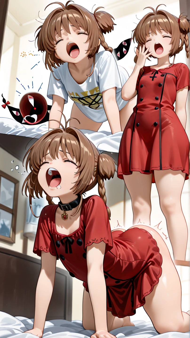NSFW,masterpiece,Highest quality,High resolution,Very detailed,Nekone \(Utawarerumono\),Brown Hair、(Red Eye:1.3)、ribbon,Twin tails、ヘアribbon、mole、目の下のmole,Small breasts,blush,(Ecstasy face),(Princess),(Prostitute),(Sex slave),Brothel at night,Luxurious Room,(Have sex),(Squirting),(trembling),heart,(Falling into Pleasure),Drooling,yield,Obedience,Insert from behind,Spread your legs,On all fours,(couple),Mating