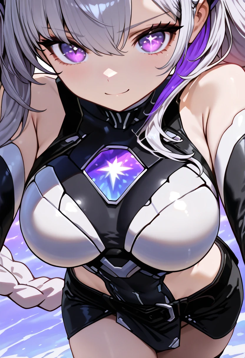 ((big breasts:1.4))、Fantastic light、beautiful light、Blue eyes、((platinum blonde hair color))、dull bangs、((straight hair))、lace fabric、((white sexy bodysuit))、Headband with cat ears、gorgeous accessories、knee socks、bright skin、on all fours with buttocks exposed、night city, crowded with many clients、Sparkling neon lights、nice smile、Cool smile