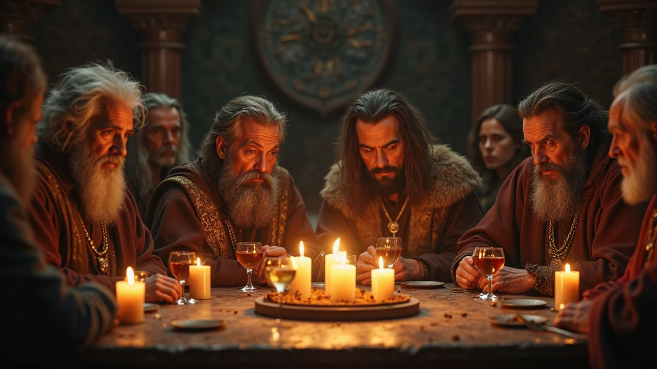 Hari Seldon and Gandalf having dinner