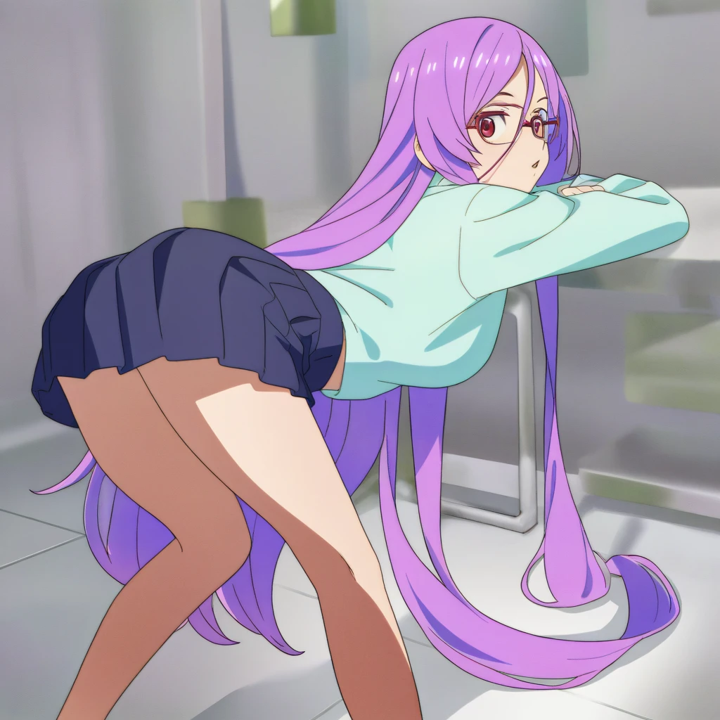 top-quality、​masterpiece、1girl in、looking at the viewers、A pink-haired、shorth hair、城市、Random Hair Styles, cowboy  shot、(((Skirt lift)))、 Looking Up, View from below, (((Panties))), (((gloom expression))), (((Clenching teeth)))
