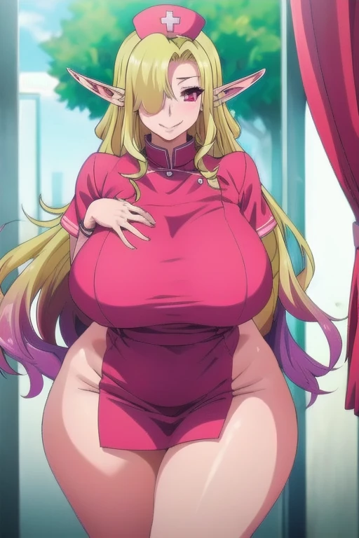 (White background)、hyper detailed illustration、Ultra-precise expression、masterpiece、top-quality、超A high resolution、high-level image quality、 ((Ahe-face、AHE Face、Ahegao、Sigh))、hanging breasted、droopy chest、(erectile nipple、perspiring、bodily fluids、太いthighs thighs thighs thighs:1.5)、((Hands behind the head、flank))、(with spreading legs、crouching down、vaginal)、male people、penises、cum on、convulsion,Trick or treatment , Revealing clothes, Shrug \(Clothing\), Short sleeves, layered bikini, Purple Bikini, Green Bikini, Belt bag, Nurse Cap, micro skirt, Green gloves, thighs thighs thighs thighs, garter strap
