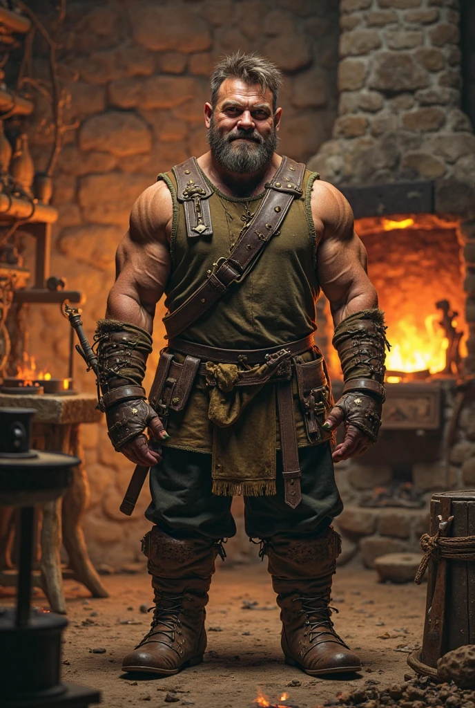 armored man in armor standing in a mountain valley, "Dwarf DND, portrait of a dwarf warrior, dwarvin, fierce and very bearded dwarf, epic fantasy character art, barbarian dwarf costume with very red beard, personagem de fantasia hiperdetalhado, gimli from lord of the rings, arte do personagem de fantasia, dnd dwarf, Directed by: Darryl Zabrocki, norse warrior, Dwarf, with many drink bottles on the floor.