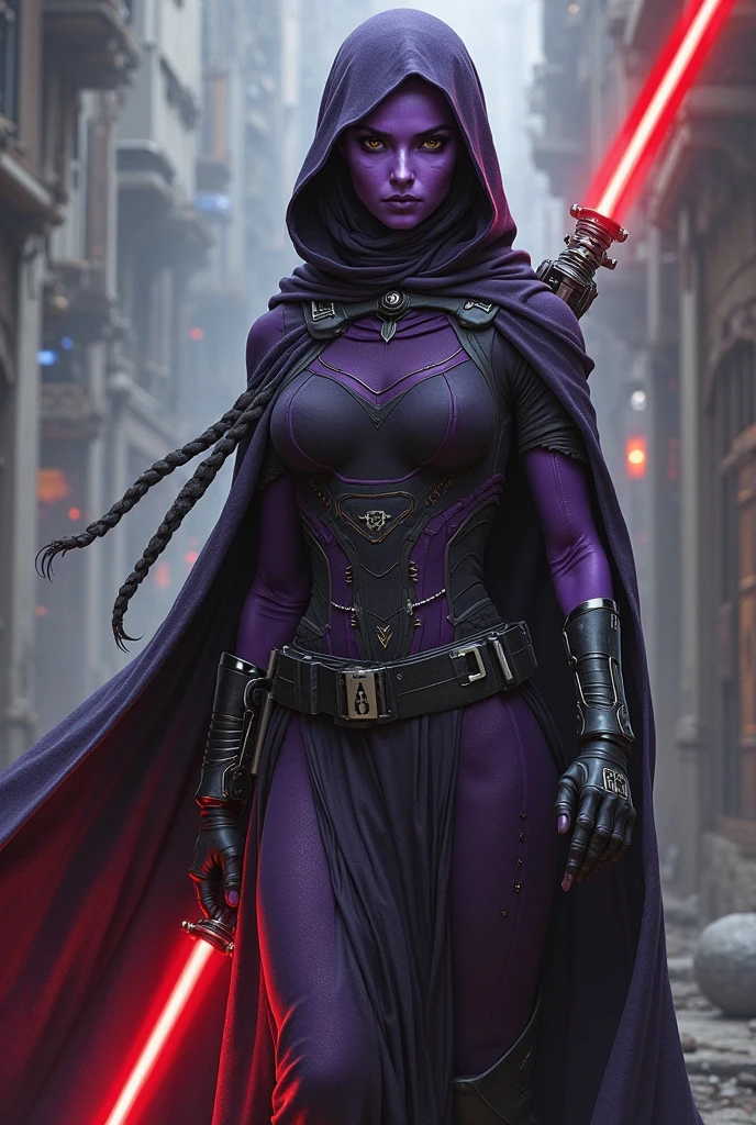 photorealistic, octane render, best quality, sharp focus, 8k, 4k, Masterpiece, Best Quality, realistic skin texture, extremely detailed, intricate, hyper detailed, illustration, soft lighting, high resolution, sharp detail, ahsoka tano, young, dark_ahsoka, sith, full body, evil, red lightsaber
with red visor,armor,black gloves,black bodysuit,cape, black pants,looking at viewer, standing, medium shot, hands on hips, outside, park, trees, winter, blue sky, high quality, masterpiece,