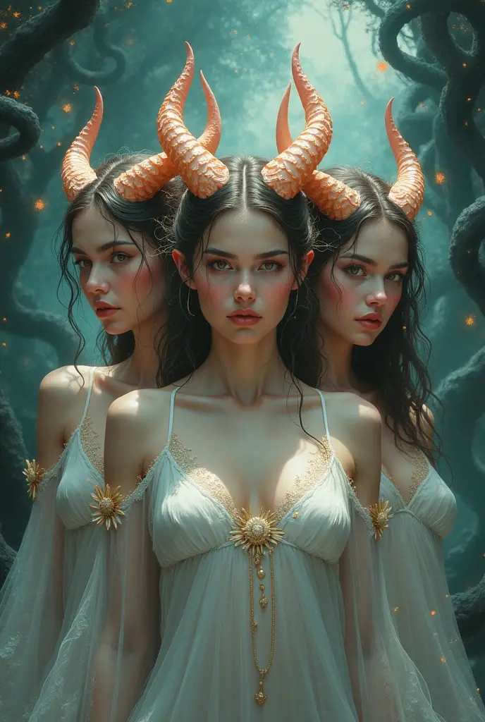 Women with dragon horns