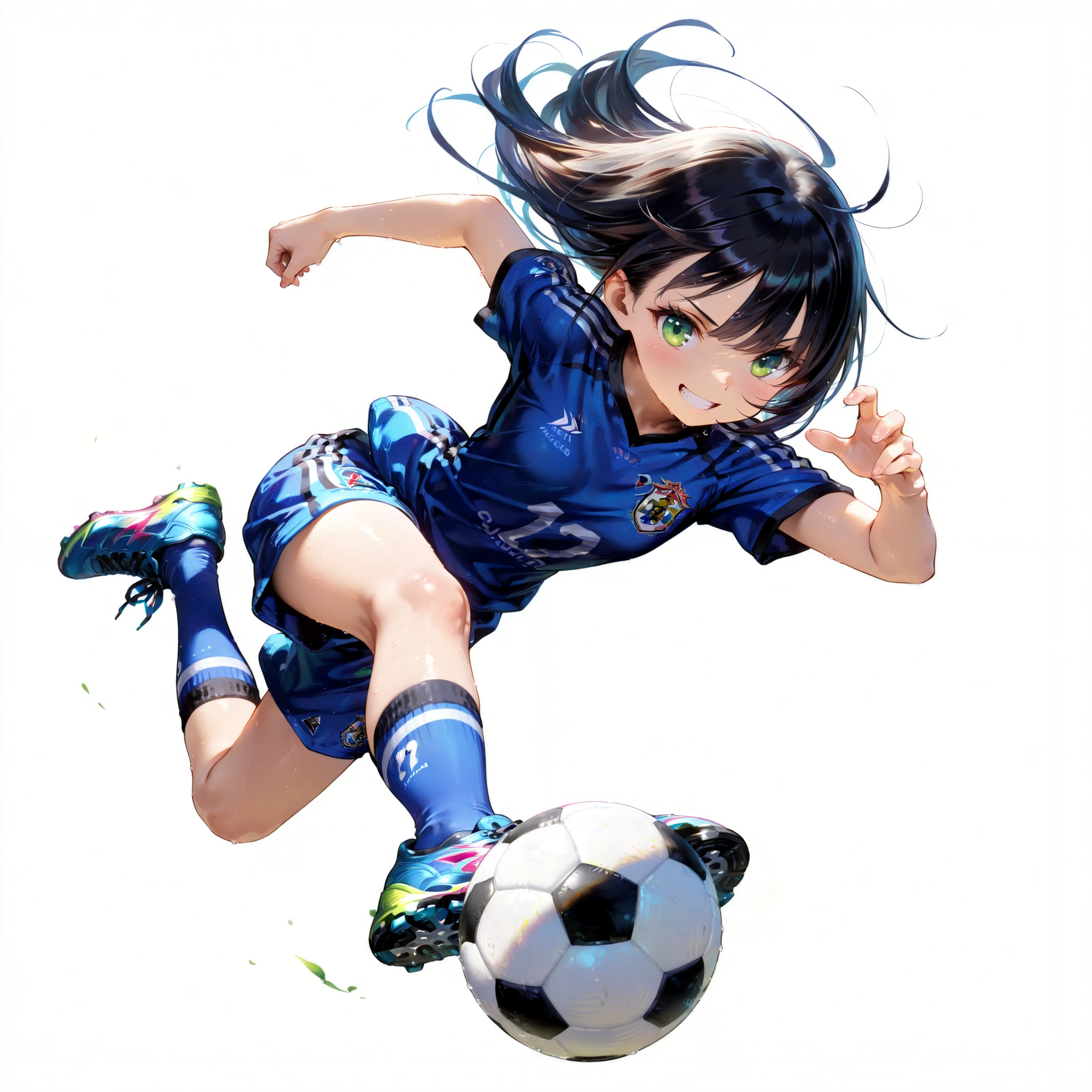 menina jogando bola, de saia, com meias no joelho, de costas, mostrando a bunda, de camisa, no campo