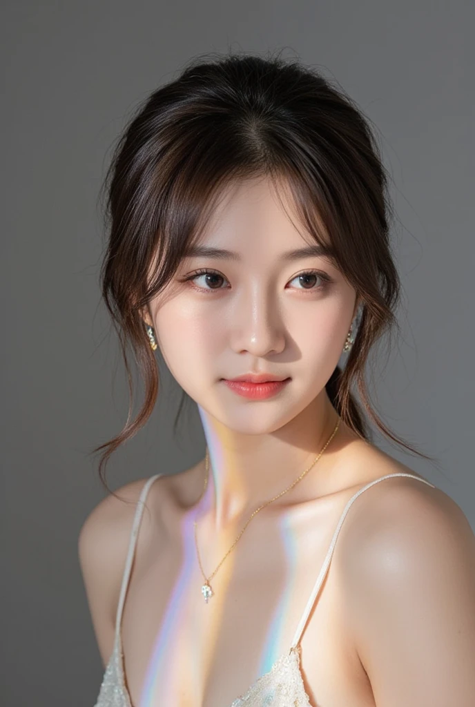 (masterpiece:1.3), high resolution, ultra detailed, extremely detailed CG unity 8k wallpaper, realistic, photo-realistic, RAW photo, beautiful detailed face, pale skin, realistic glistening skin, detailed cloth texture, detailed hair texture, Perfect body, Beautiful Face, accurate, Anatomically correct, Highly detailed face and skin texture, natural neck length, (beautiful hands), (fair skin:1.1), (well-aligned teeth:1.1), (Sweaty skin:1.2),
BREAK,
Detailed eyes, symmetric eyes, Light Brown eyes, Double eyelids, Thin eyebrows, (Glossy lips:1.4), ((A face with waiting for a kiss:1.2)), (blush:1.1), (A sparkling small hair accessory:1.1), (beautiful smile:1.1), (having microphone:1.3),
BREAK,
(A classy and Cute idol:1.3), (nude, nsfw, nipple:1.4),
BREAK,
medium large breasts, slender figure, firm abs,
((ponytail, black hair, bangs:1.2)), (cowboy shot:1.2), (looking at viewer), cowboy shot, From above,
BREAK,
(singing on stage:1.3),
