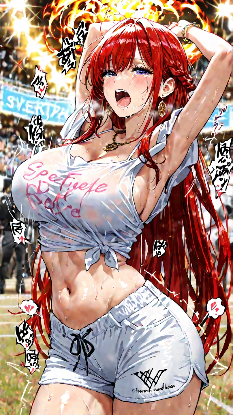 chain,shackles,Code_geass, {{{Kallen_stadtfeld}}}, {{spiked hair}}, blue eyes, forehead, skin tight,in heat,open vagina,{{{{{vulgarity}}}}},trembling,squatting,completely nude,Big Breasts,bitch,love juice,drooling,Tongue out,Side angle,~Negative prompts~ spiked,