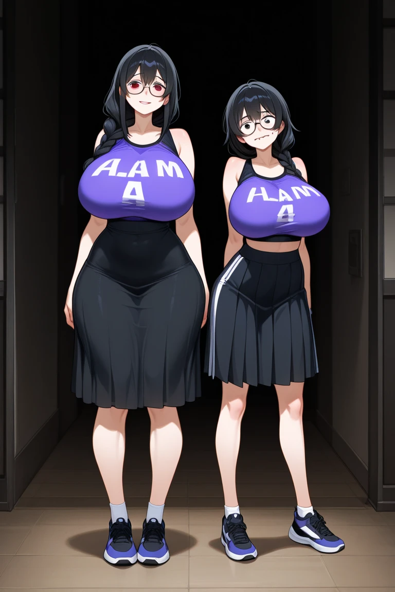 best qualityer,(tmasterpiece:1.2),highly detailed,sitted,Mature woman,
1girll, 独奏, hamaoka azusa,
looking at viewert,ssmile,,
Purple eye,Purple colored hair,short detailed hair,green-shirt,Red bra strap,Full buttocks,plumw,big breasts body
