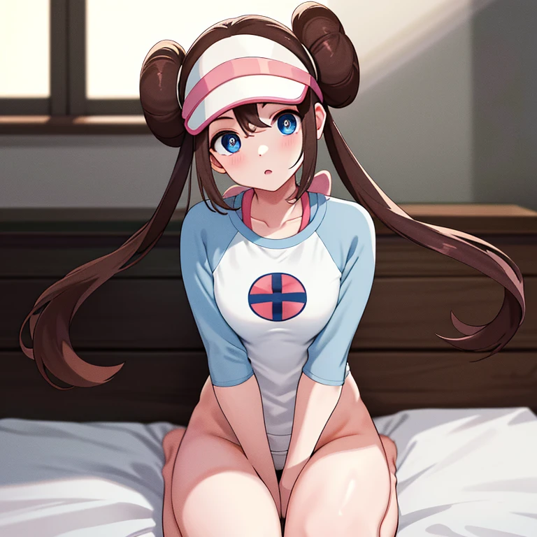 score_9, score_8_up, score_7_up, score_6_up, score_5_up, score_4_up , source_anime , best quality, masterpiece, uncensored, 1girl ,rosa pokemon, brown hair, blue eyes, long hair, hair bun, double bun, twintails, bangs, sidelocks ,cowgirl position, leaning back, completely nude, ,blush, embarrassed, open mouth, spread legs ,virginal, sex ,from side,