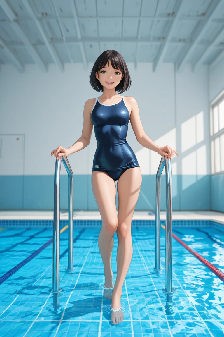 (Dark Photos、Unity、8k wallpaper)、(Very delicate and beautiful)、(masterpiece)、(highest quality:1.2)、(超A high resolution:1.3)、(Beautiful realistic Asian),Beautiful lighting、Perfect Lightning、Realistic Shadows、Fine skin、Very detailed、、Pure white high-leg swimsuit、Poolside at night、Pure white swimsuit、深Poolside at night、