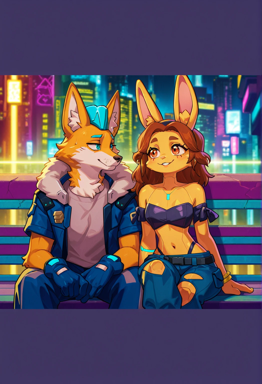 xennos, george_heartfields, zoe_heartfields, lagomorph, leporid, mammal, rabbit, digital_media_(artwork), hi_res,
