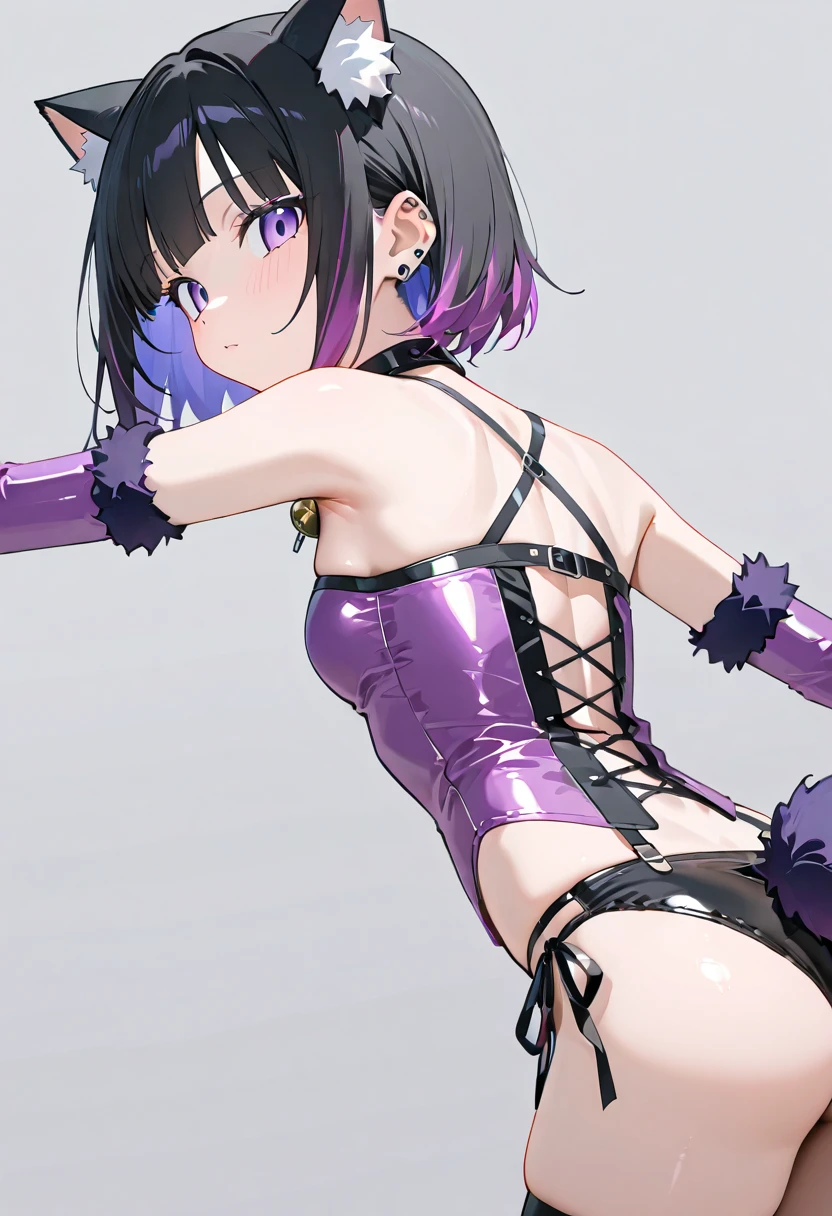 (figure:1.2), (very detailed:1.2), (very detailed:1.2), (highest quality:1.2), (masterpiece:1.2), (very detailed 8K wallpaper:1.2), (High resolution:1.3), (semi-realistic:1.1), (realistic:1.1), (Portrait:1.3), anime, comics, NSFW, (volume lighting:1.2), (cinematic lighting:1.2), (Upper body:1.4), (From the side:1.2), , (1 grill:1.4), (alone:1.4), (medium breasts:1.1), jenny, K-POPアイドル, (There are no students:1.2), (empty eyes:1.2), (half closed eyes:1.3), wide hips, thick thighs, (thigh gap:1.2), big ass, (shaved pussy, (crotch tattoo:1.3), (lower abdomen tattoo:1.3), (belly button:1.1), (bare shoulders:1.1), (evil smile:1.3), (hair flower:1.2), (Are standing:1.3), (corruption:1.2), removed sleeve, collar, leotard, latex, (mini skirt:1.4), (Pettiskirt:1.4), (layered dress:1.4), petticoat, garter strap, leg wear, high heels, (body stockings:1.4), ribbon, Harness, (see-through leotard:1.4), chest jewel, side cutout, Waist cutout, belly button cutout, stomach notch, (street:1.3), detailed background, looking at the viewer,