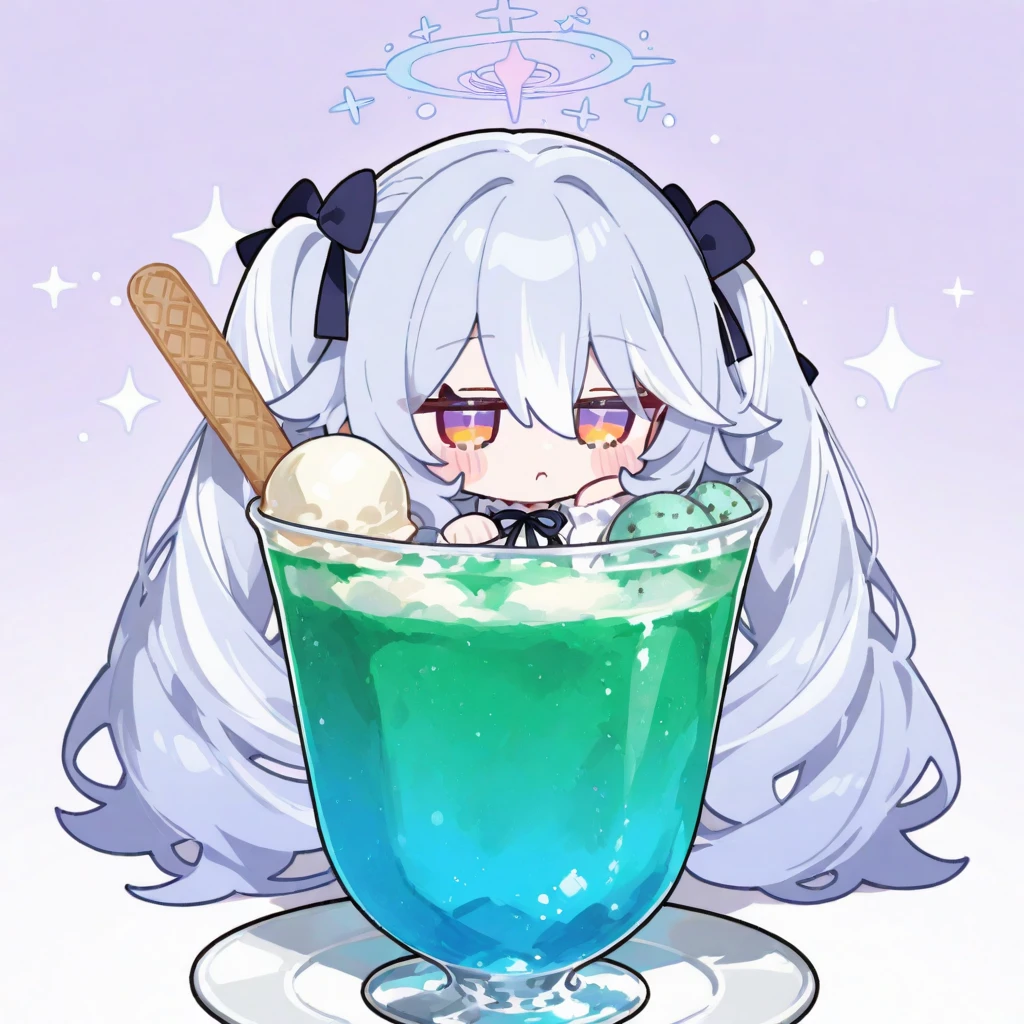 Cute girl bathing in taro milk tea，Zombie girl，Nude Girls，Star Railway，Anime illustrations