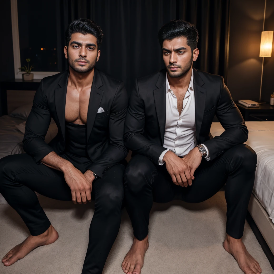 Indian gay guy. Thong. Couple. Dark skin tone