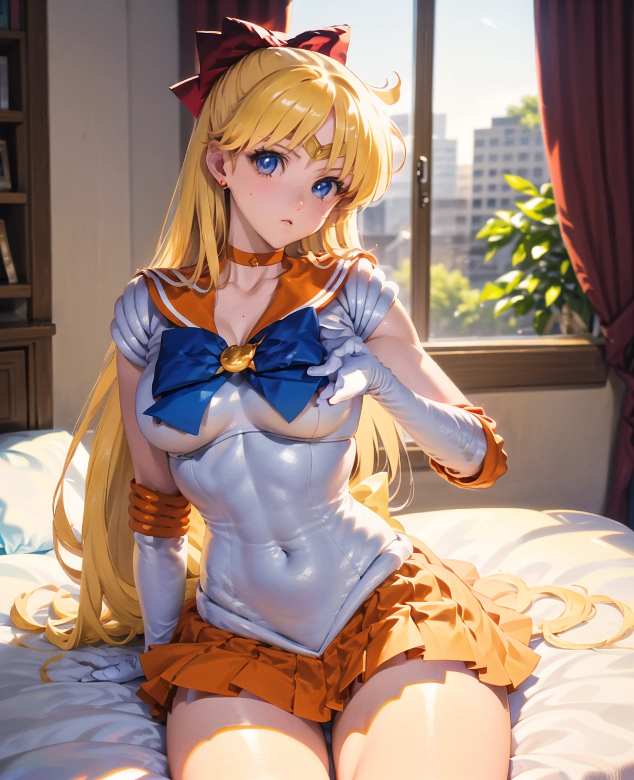 masterpiece, top quality, (((sex))), (((missionary position))), ((lying down)), (nsfw), (((nude))), ((Tsukino Usagi: 1.3)), (small breasts), (slender body), (blue eyes: 1.0), (blonde hair), (detailed face), face focus, white wall, (white wall), (expression of despair), (crying expression: 1.3), white gloves, detailed eyes, detailed face, love hotel, top quality, high quality, high resolution, (body shape: 0.8), (detailed and beautiful eyes: 1.3), (highly detailed face: 1.3), (meticulously crafted CG), (perfect hands, perfect anatomy), (on the bed: 1.5), ((loss of virginity: 1.5)), (vaginal bleeding: 1.5), (highly detailed vagina: 1.5), ((spread legs: 1.8), (((Vagina with penis inserted: 1.3)), (Bright lighting: 1.0),