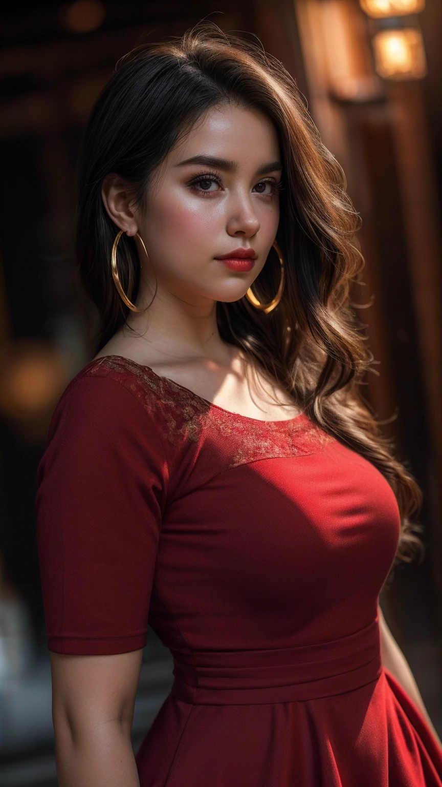 Braid hair, (RAW photo, realism: 1.8), (very Orange lip gloss, jet orange lipstick, many eyelashes, dark Orange eye shadow, very shy, very blushing, high quality, high resolution, blond brown shiny hair, depth of field, chromatic aberration, caustic, wide light, natural colors, 30 year old woman), necklaces, chokers, earrings, bracelets, wear many accessories, wearing traditional Patiala Suit, silk pink drees, silk blue drees, silk magenta drees, color dress, and white hijab, woman small breast, soft skin, fair Orange skin, slim nose, beautiful eyes, The Casual Hip Stance poses, 8k results, high resolution, realistic,