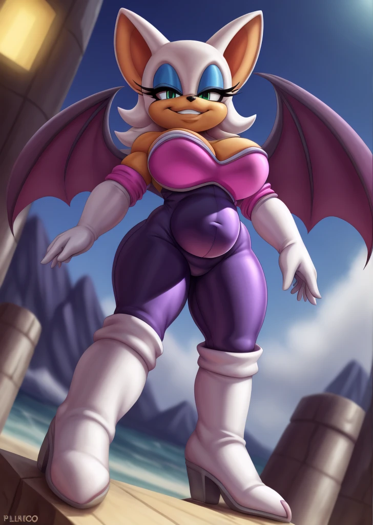 Lunala,Anthro, big breasts, big tits, thin waist, big ass, pussy, anus, thick thighs, Gold Swimsuit, Gold Bikini, Gold High Heels
