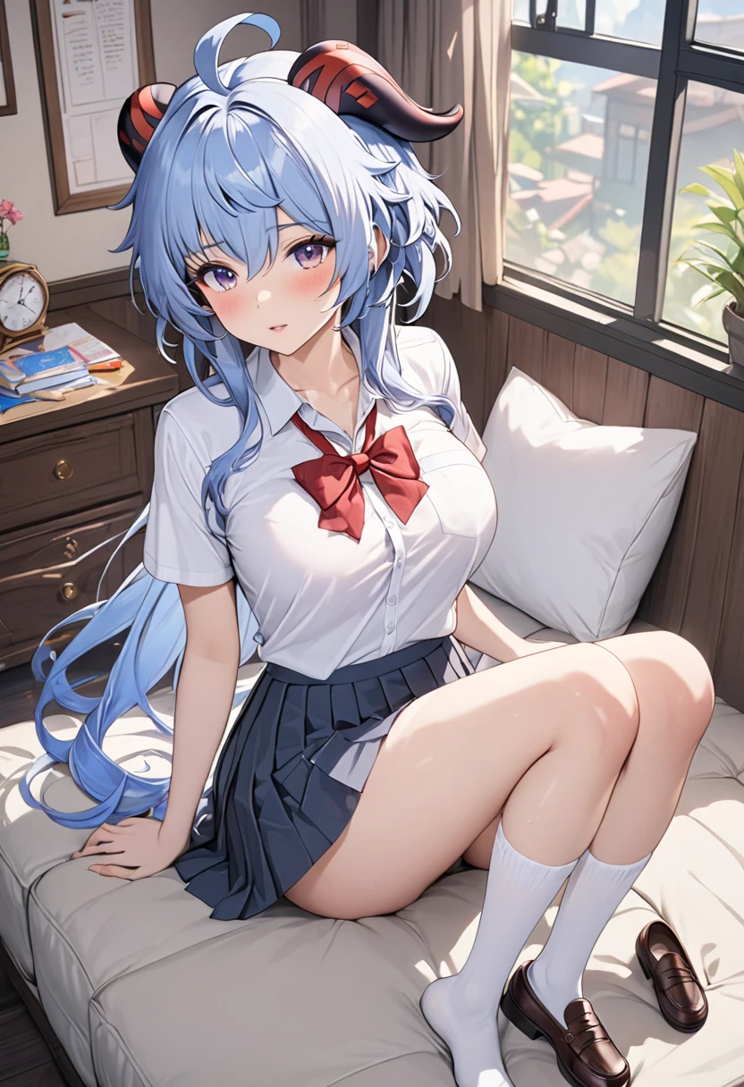girl,harems，Multiple beautiful girls are drawn， A smile、multicolored hair 、top-quality、​masterpiece、HD image quality、校服、blazers、beautiful a girl、a beauty girl、Colossal tits、超A high resolution、Loose Socks、Excellent style、