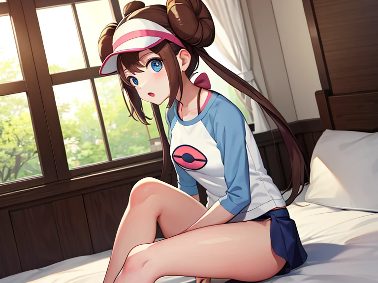 (best quality,4k,8k,highres,masterpiece:1.2),ultra-detailed,(realistic,photorealistic,photo-realistic:1.37)highres,portrait,beautiful girl, ultra-detailed, realistic:1.37, sketches, 1trainerleaf1, full body, sleeveless shirt, black wristbands, visible thighs,sitting,red skirt,blue shirt, loose socks, white footwear,sexy pose,smile,upskirt,white panties,in a girly bedroom, brown hair, hat, brown eyes,beautiful detailed eyes,long lashes,beautiful eyes, anime style eyes, ahegao, perfect hands, dinamic pose, loved look, open mouth, smile, encanto femenino, pokeballs, pokeballs on floor, night city, bukkake, cum on face, cry, crying with open eyes, pussy,