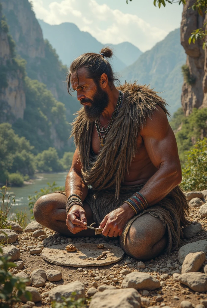 (Highest Quality, 4k, masterpiece:1.1), (realism, photorealistic:1.4), ray traced, hyper realism, soft lighting, detailed background, film grain,
BREAK
cave man wearing primitive cave man clothes discover beer for the first time,holding the beer in the air, jungle background, epic scene, ritual