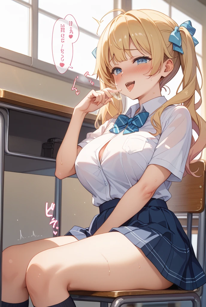 ,masterpiece, stunning reality, Realistic,Clarity, 2 girls,French kiss, girl kissing, French kiss, Wet tongue, eyes closed,whole body,Standing in the classroom,There are a lot of things in the background ,Big breasts