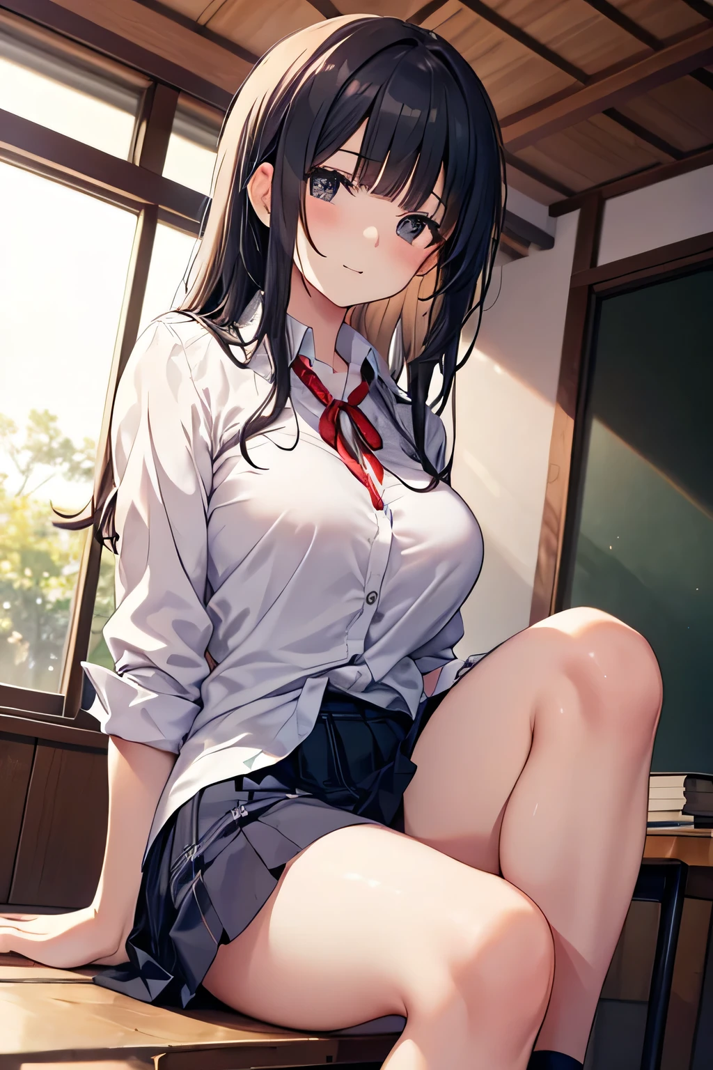 There is a woman sitting on the floor with her legs crossed.., Wearing glasses, Japanese Model, Wearing glasses on, Wearing square glasses, Young Sensual Gravure Idol, yasumoto oka, A real young gravure idol, Without glasses, Yoshitomo Nara, aoi ogata, Wearing glassesいる, Surreal