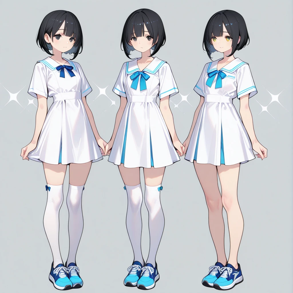 from left to right girls line up in panties, colours from left to right blue red pink purple yellow green, close up of panties, cute panties, orange panties, brown panties, white panties