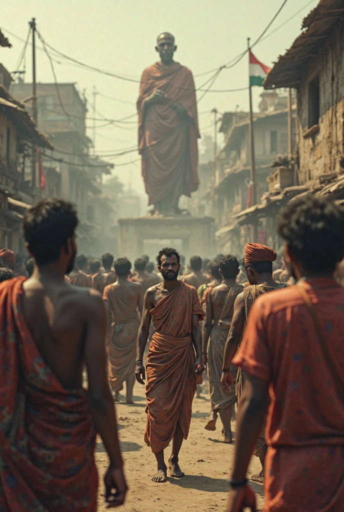 Images portraying the poor as a pillar of developed India 