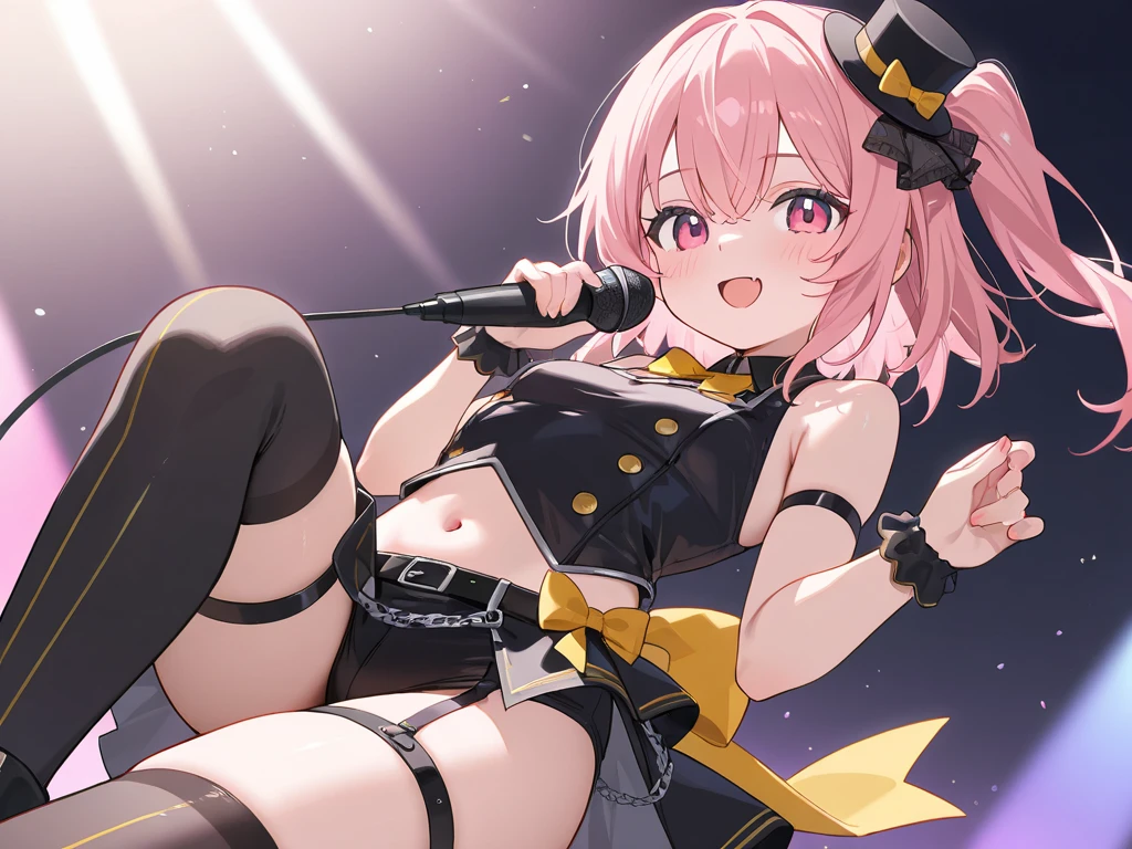 Beautiful illustration、top-quality、超A high resolution、Professional、cute girl has no hair、(((Mouth wide open)))、((Small area bikini))、side-tie bikini bottom、Black eyes、(Open legs:1.5)、lovely thighs、glowing thigh,embarrassed from,Red headband,shiny,White sweat on the face,cum in mouth、drooling in the mouth,White runny nose,shining face,(Open your mouth wide),Show your,Erect nipples、White liquid on the face,(((nipple erect))),Stick out the tongue,White drool,Drooling,steam、Left and right2Hairpin、full body Esbian、Pink、Medium Hair、Blunt bangs、Shyness、(((Crouching Pose)))、White runny nose、((Bitten underwear))、Sheer clothes、colourfull、outdoor shooting stage、(((i'i'I'm drooling over the microphone at my feet...)))、Skinny Legs、hold it in your left hand、There are many video cameras around the girl......、Puddle under your feet、Girl trembling with sexual climax、Cameltoe、Spread 、NSFW