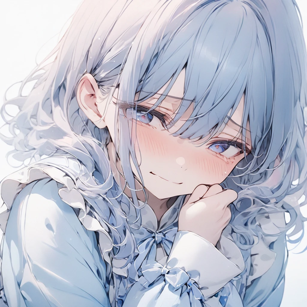 (((tmasterpiece))), ((best qualtiy)), (super detailing), adolable,Blue,schoolboy,high qulity,Clear eyes,Dress simply,Heartwarming sensation,Soft anime illustration,anime moe art style,lovely art style,cute anime face,Daily manga hairstyle