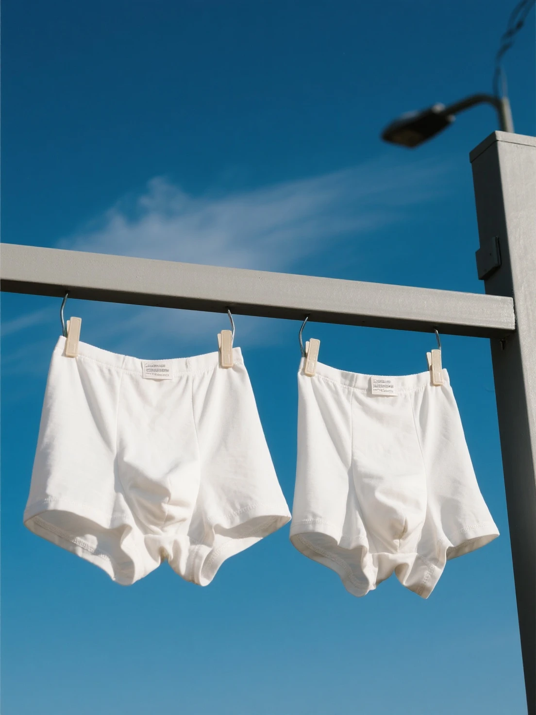 Japan males 2、Both are 、Swimmeruscles and smooth skin、Very short black hair、Relaxed and friendly smile、Metallic white thin boxer briefs、The whole body is visible、