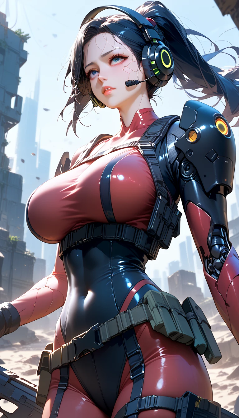 1female,41 years old,熟妇,A MILF,mature,plumw,extremely large bosom ,Pornographic exposure, 独奏,(Background with:stadio) She has short black hair,bobo head,Station,seen from the front, hair straight, mostly cloudy sky,(((tmasterpiece),(Very detailed CG unity 8K wallpaper),best qualtiy,cinmatic lighting,detailed back ground,beatiful detailed eyes,Bright pupils,(Very fine and beautiful),(Beautiful and detailed eye description),ultra - detailed,tmasterpiece,)),facing at camera,A high resolution,ultra - detailed),revealing breasts,Bare genitalia, Bulge,legs are open,Raised sexy,Camel toes,Flushed complexion,Open-mouthed,frontage,us airforce,Aviator,(Wearing:Track and field suits,Black pantyhose)Iron Man uniform